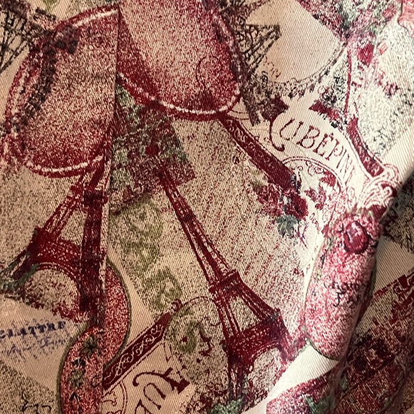 Christopher & Banks Paris Theme Jean Style Jacket Cotton. Size S. - Picture 8 of 9